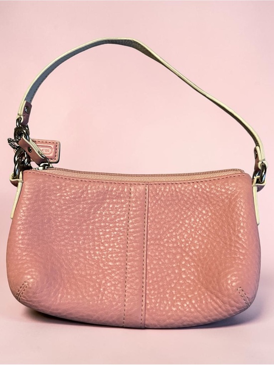Coach Handbags - Coach Pink Pebbled Leather Shoulder Bag